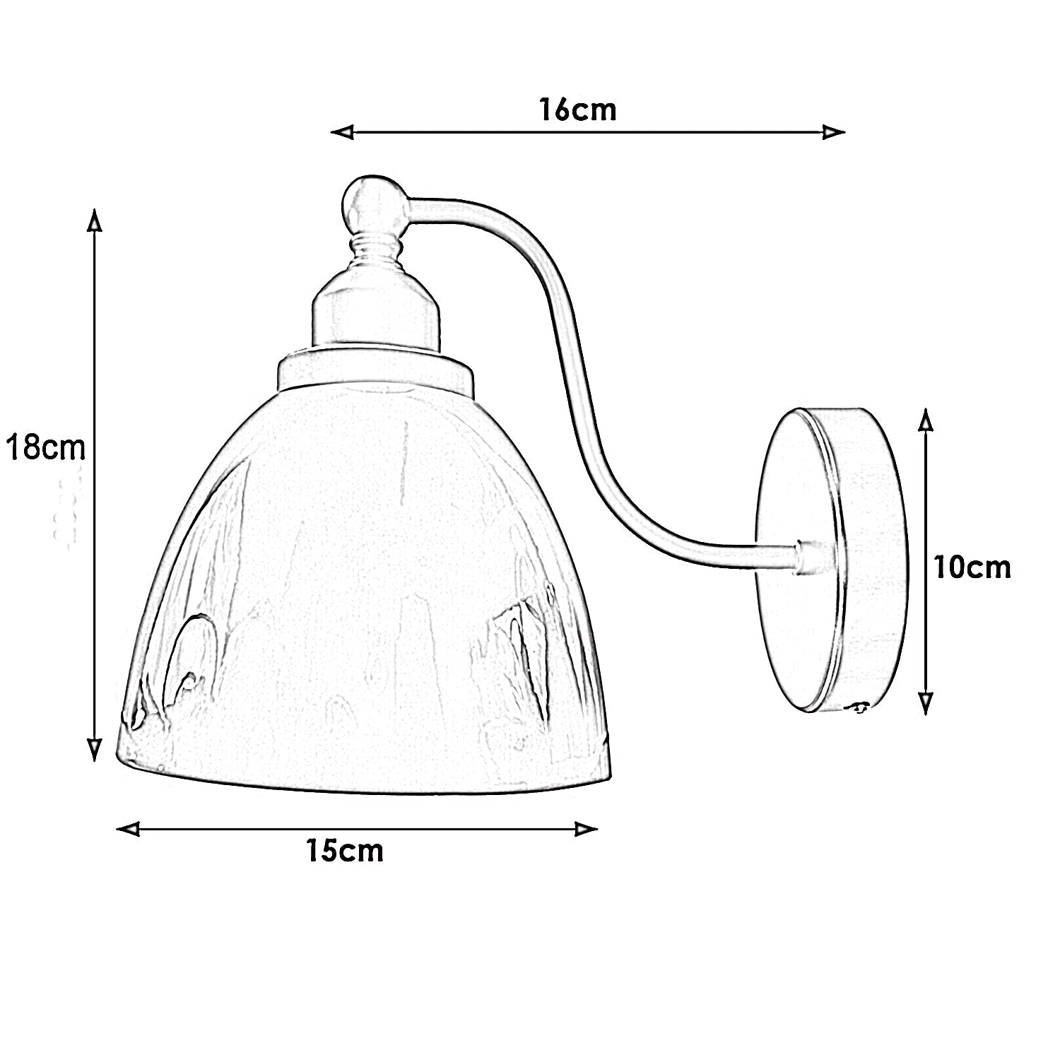 Industrial Vintage Modern Retro Swan Neck Metal Arm E27 Sconce White Wall Mount Light~3914