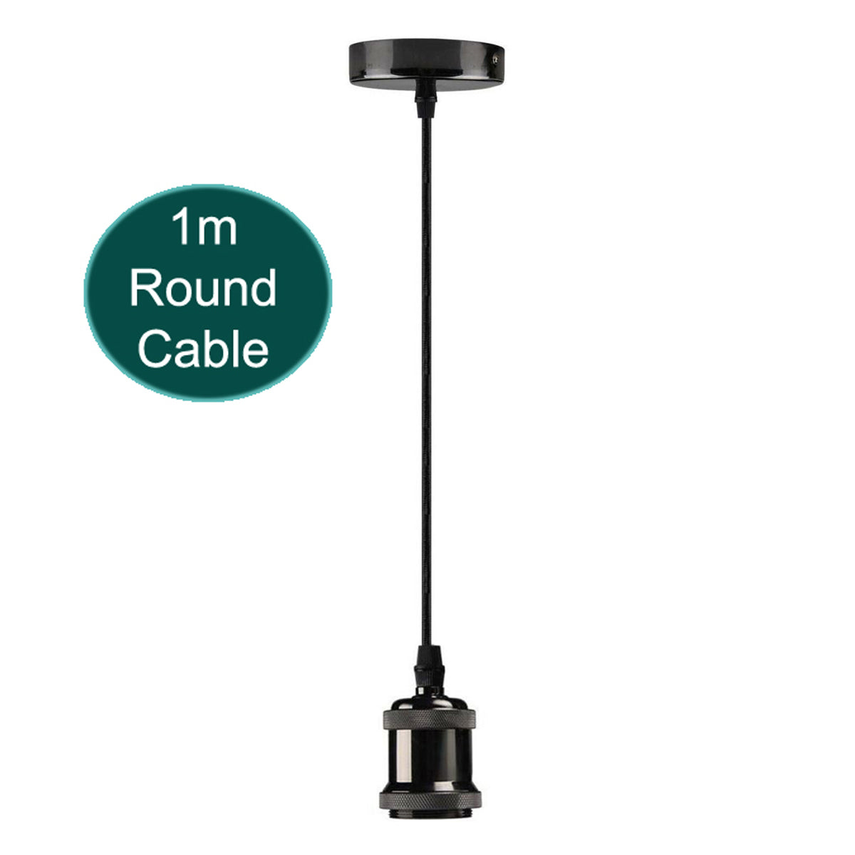 1m Shiny Black Pendant Holder~1697