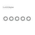 M10 Threaded Lamp Repair Hardware Assortment Pipe Nipples Washers 5pcs~2894
