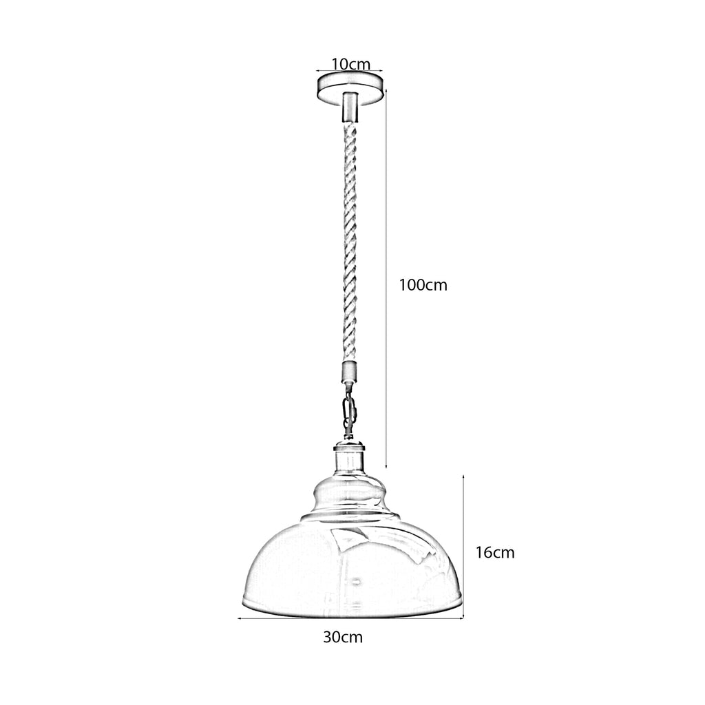 White Metal Ceiling Pendant Shade Modern Hemp Hanging Retro Light~1935