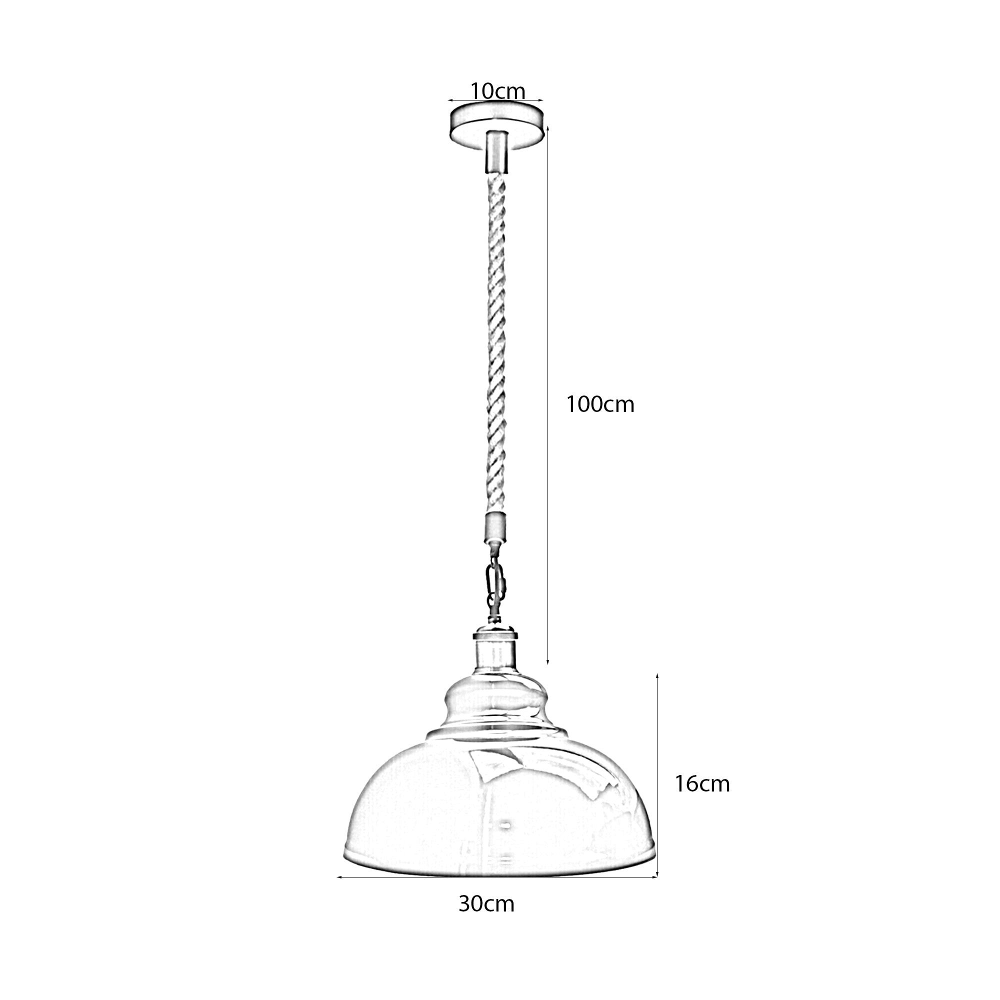 White Metal Ceiling Pendant Shade Modern Hemp Hanging Retro Light~1935